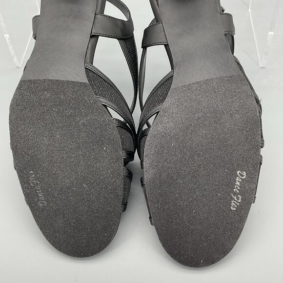 NEW Easy Street Women’s Tristen Dance Flex Outsole Sandals Black Size 6WW - Picture 10 of 10